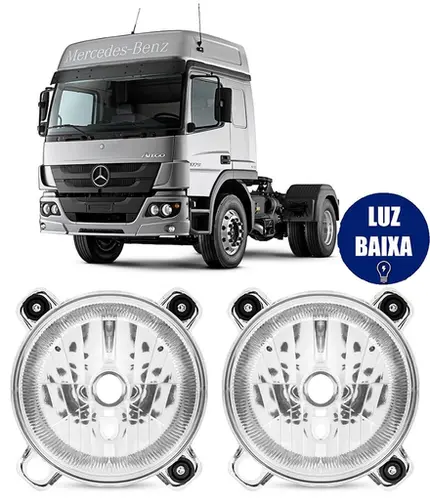 Par Bloco Farol Atego Atron Actros Caminhao Luz Baixa