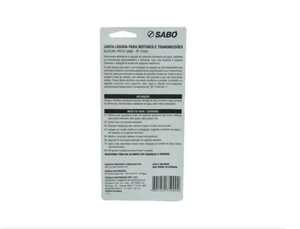 Junta Cola Silicone Sabó Alta Temperatura Preto Motor 75000