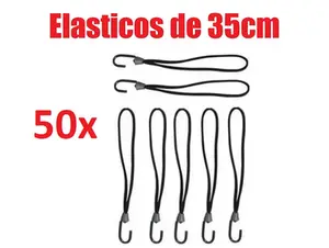Kit 50 Elastico Extensor Borracha Lona Caminhão Carreta