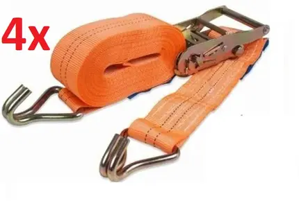 4 Cintas Catracas Amarrar Carga Caminhão Carreta 3ton 9 Metr