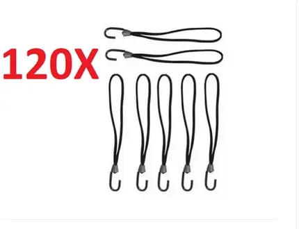 Kit 120 Elastico Extensor Borracha Lona Caminhão Carreta