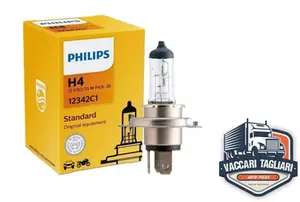 Kit 4 Lampada Philips Halogena H4 12v 60w / 55w Standard