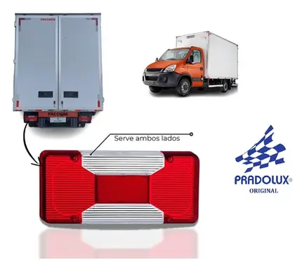 Par Lente Da Lanterna Traseira Iveco Daily 35s14 70c16 Após 2008
