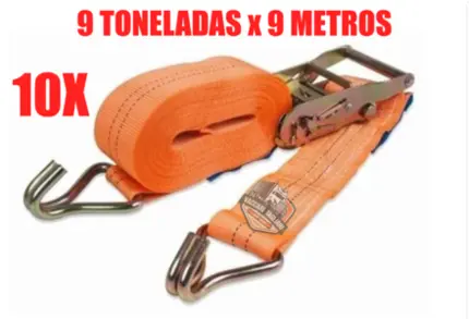 10 Cinta Amarrar Carga Com Catraca Até 3 T Caminhão Carreta