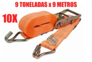 10 Cinta Amarrar Carga Com Catraca Até 3 T Caminhão Carreta