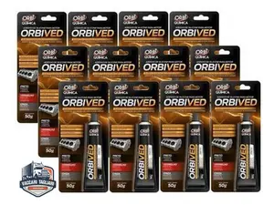 12 Cola Silicone Preto Alta Temperatura Orbived 50g