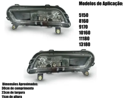 Par Farol Auxiliar Neblina Vw Novo Delivery
