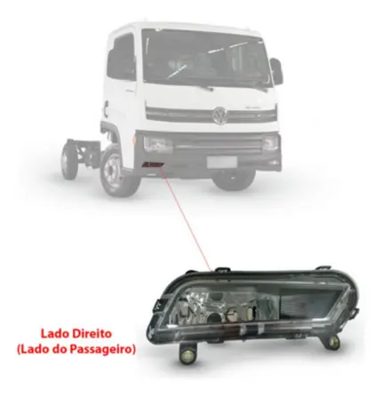Par Farol Auxiliar Neblina Vw Novo Delivery