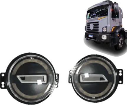 Par Farol Dianteiro Pisca 24v Vw Constellation LED