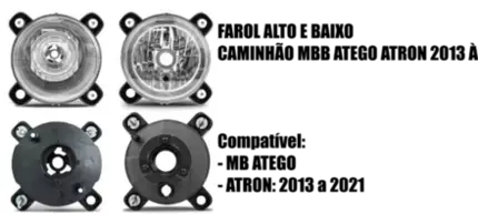 Kit  Farol Alto Baixo Atego Atron Mercedes Caminhão