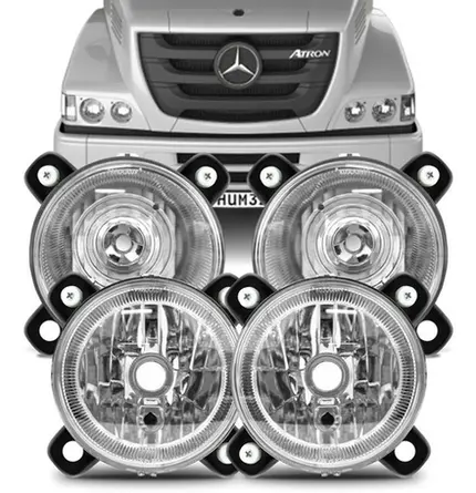 Kit  Farol Alto Baixo Atego Atron Mercedes Caminhão