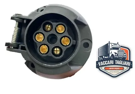 Tomada Fêmea E Tomada Macho Plug Preto Carretinha Engate