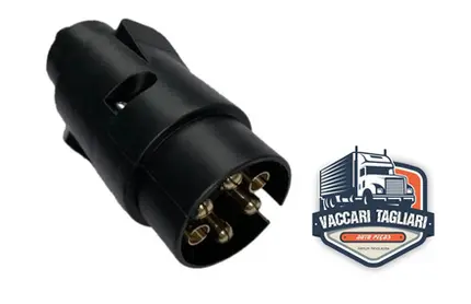Tomada Fêmea E Tomada Macho Plug Preto Carretinha Engate