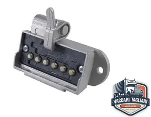 Tomada Engate Carreta Femea 6 Polos Aluminio