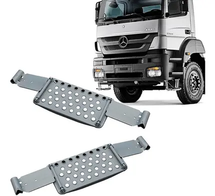 Par Estribo Mb Axor Traçado Chapa Aço 2831 3340 3344 4140