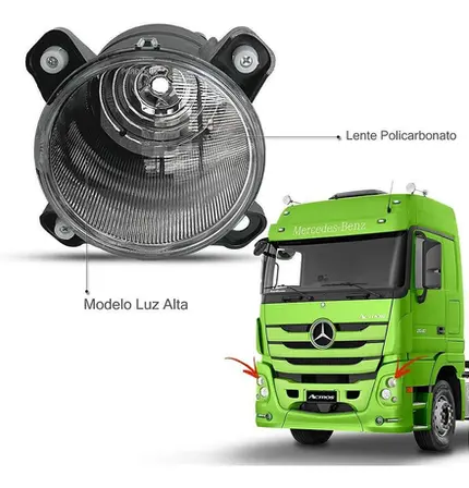 Par Farol Luz Alta Módulo Ótico Mb Actros