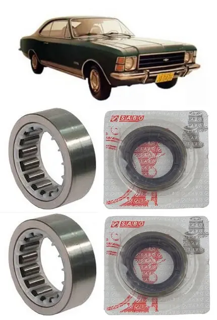 2 ROLAMENTOS + 2 RETENTOR TRASEIRO OPALA 1975..