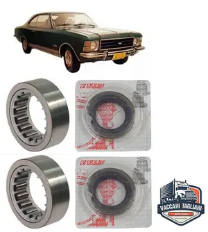 2 ROLAMENTOS + 2 RETENTOR TRASEIRO OPALA 1975..
