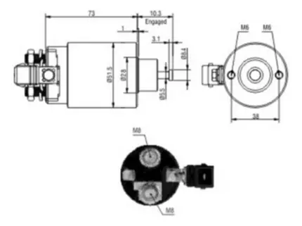 Relé Solenoide Partida 12v Troller T4 2.8 2000 A 2005