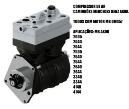 Compressor Ar Duplo MB AXOR 2035 2040 2044 2535 2540 2544 2640 2644 3340 3344 4140 4144