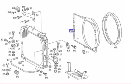 DEFLETOR AR RADIADOR(PLASTICO) MERCEDES 1214/1218/1414/1418/1614/1618HPN