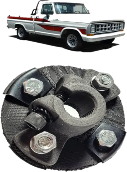 Acoplamento Junta Elástica Direção Ford F-350 F-1000 F-4000 Estria Grossa