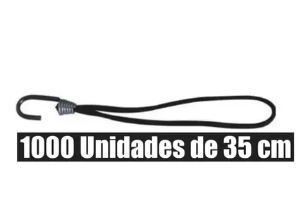 1000 CORDA ELASTICA PRETA BORRACHINHA LONA