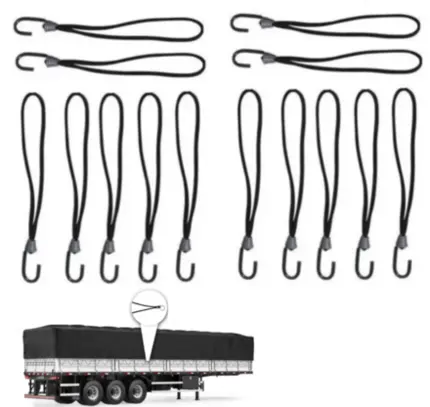 1000 CORDA ELASTICA PRETA BORRACHINHA LONA