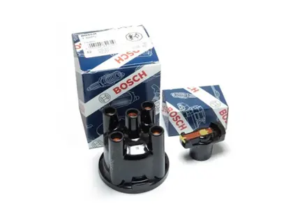 Kit Tampa + Rotor Distribuidor Fusca Kombi 2 Fios Bosch