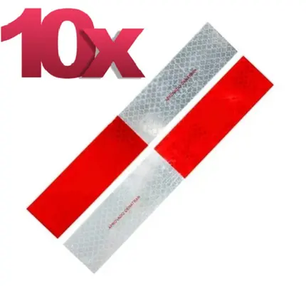 Kit 10 Faixas Refletiva Lateral Para Caminhão Carreta