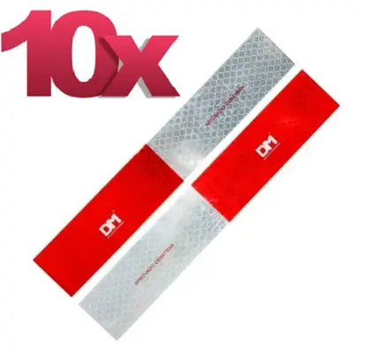 Kit 10 Faixas Refletiva Lateral Para Caminhão Carreta