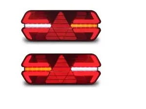 Par Lanterna Carreta Caminhão Triplo X 24v Led Universal