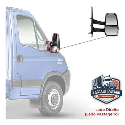 PAR ESPELHO RETROVISOR IVECO DAILY APOS 2008