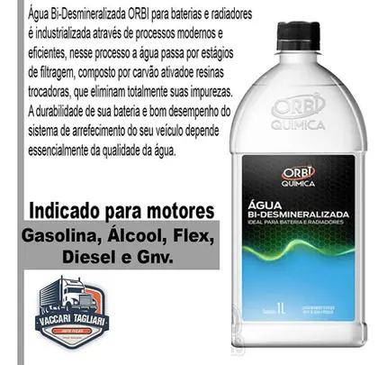 4 Agua Bi Desmineralizada Radiador E Bateria Orbi