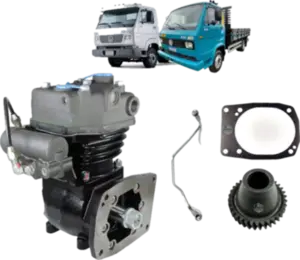 Compressor Ar Caminhões Vw 690 790 7110 12140 com kit Adaptação