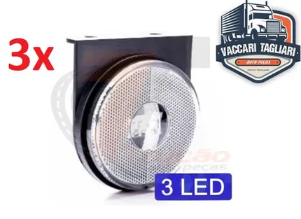 3 Lanterna Lateral Carreta Randon Led Bi Volt 12 24v