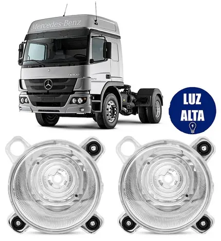 Par Bloco Farol Atego Atron Caminhao Luz Alta