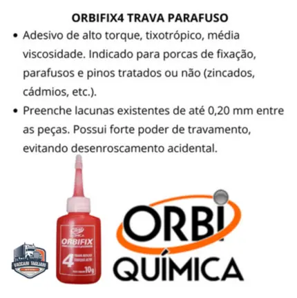 12 Adesivo Trava Rosca Parafuso Alto Torque Orbi 10g
