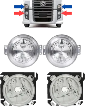 KIT Farol + Seta Caminhão Vw Constellation 15180 13180 24250