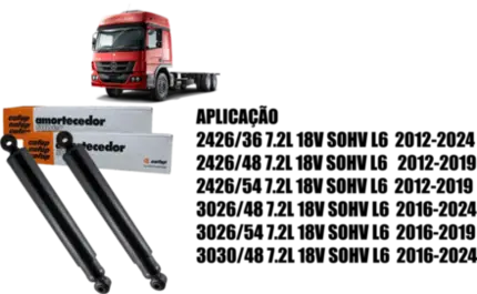 Amortecedor Mb Atego 2426 3026 3030 Dianteiro - Par
