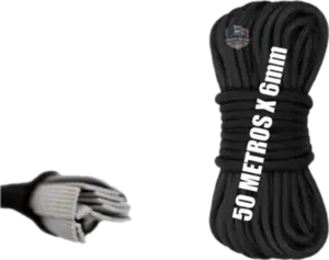 Corda Com Extensor Elástico 5 mm Com 50 Metros