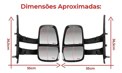 Retrovisor Iveco Daily Braço Longo Elétrico Após 2008 - LD