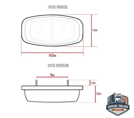 Lanterna Led Carretinha Carreta Jet Ski Barco Blindada